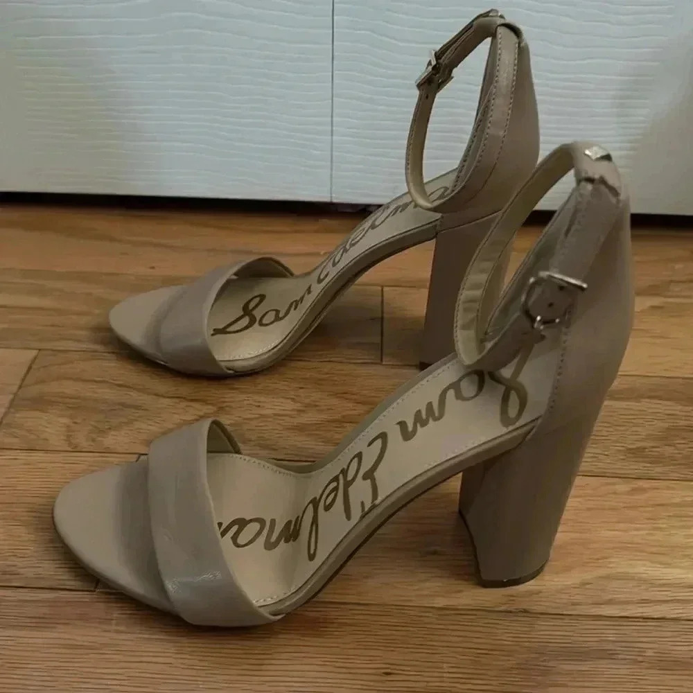 Sam Edelman | Nude Black Heel | Ankle Strap | Women's size 8.5